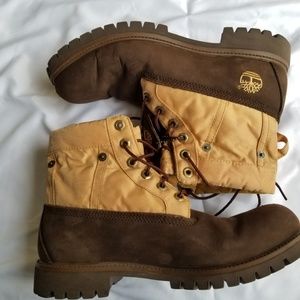 Timberland Tan and Brown Ankle Boots, Men 10M